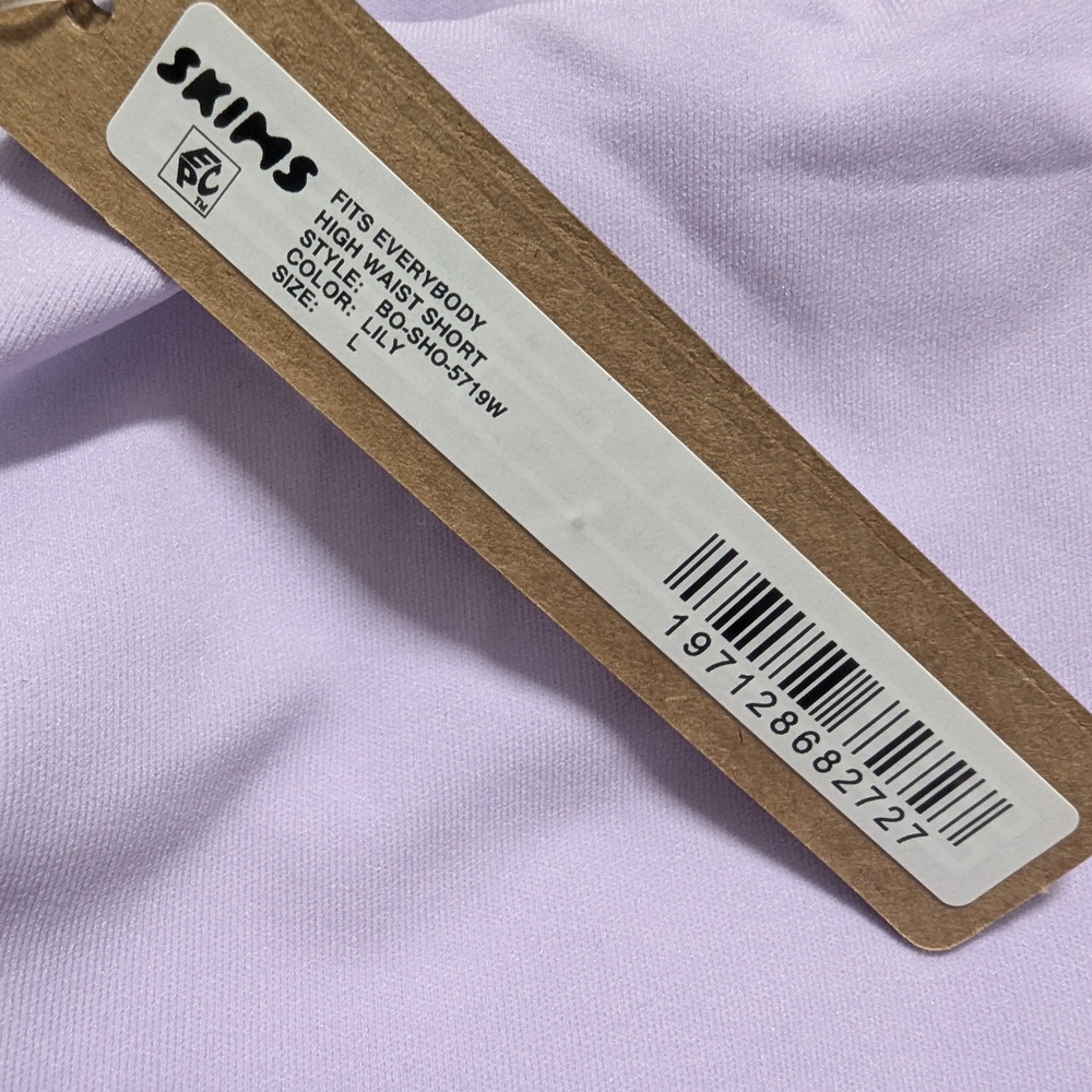 Skims Lily (Lilac Color) High Waist Shorts & Long Sleeve Top Set